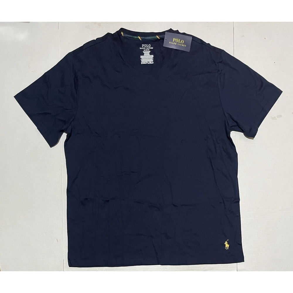 Polo Ralph Lauren Mercerized Cotton T-Shirt Logo Pony Stretch Soft Blue XL NEW!!